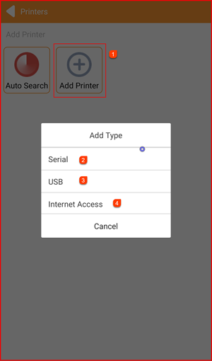 Select printer usage dialog